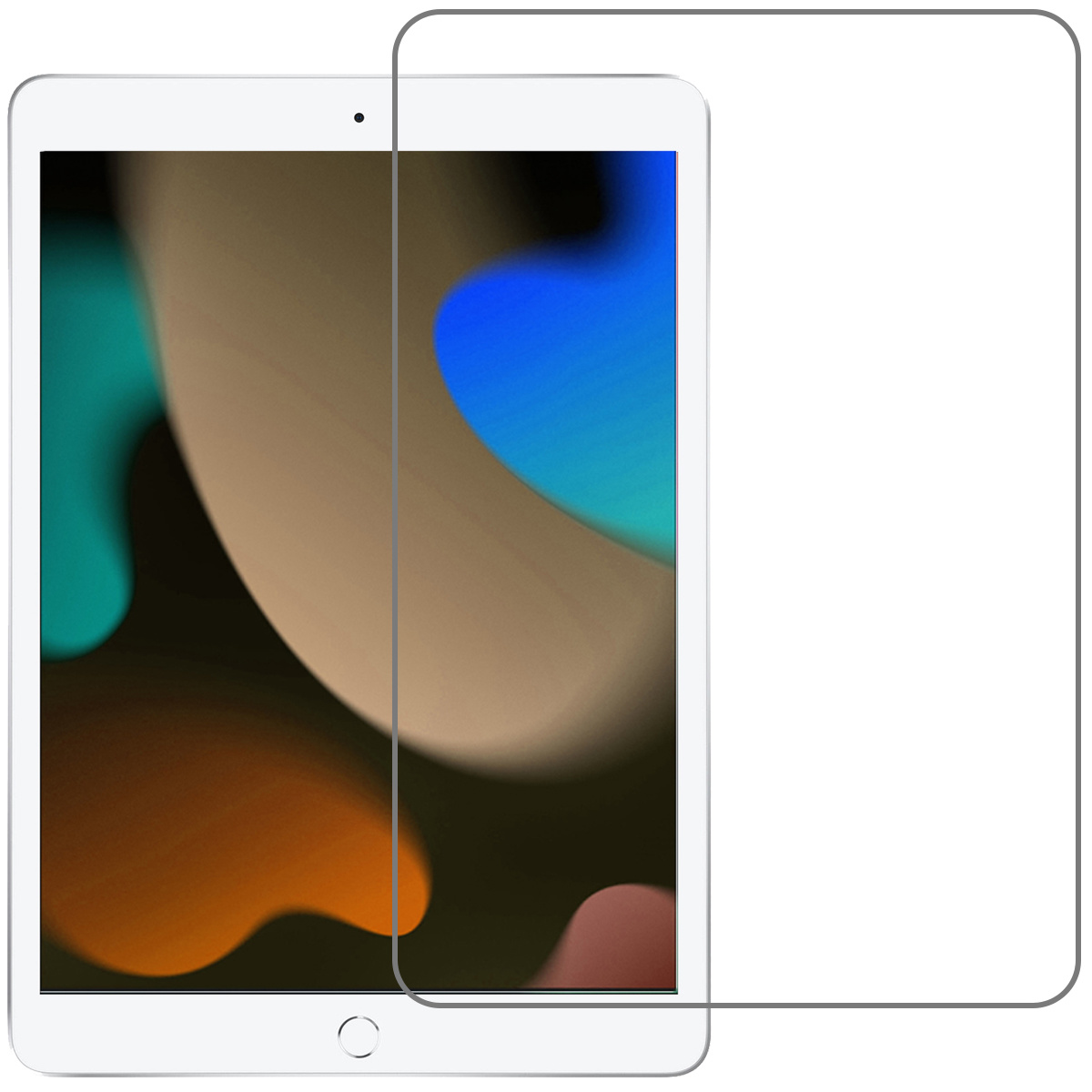 iPad 10.2 2020 Hoesje Kinderhoes Shockproof Cover Case Met 2x Screenprotector - Oranje