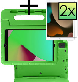 NoXx iPad 10.2 2019 Kinderhoes Met 2x Screenprotector - Groen