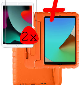 BASEY. BASEY. iPad 10.2 2021 Kinderhoes Met 2x Screenprotector - Oranje