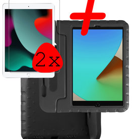 BASEY. BASEY. iPad 10.2 2020 Kinderhoes Met 2x Screenprotector - Zwart