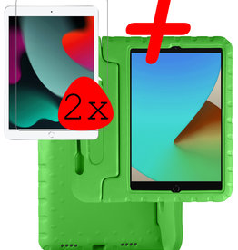 BASEY. BASEY. iPad 10.2 2020 Kinderhoes Met 2x Screenprotector - Groen