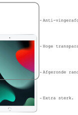 BASEY. Hoesje Geschikt voor iPad 10.2 2019 Hoesje Kinder Hoes Shockproof Kinderhoes Met 2x Screenprotector - Kindvriendelijk Hoesje Geschikt voor iPad 7 Hoes Kids Case - Paars