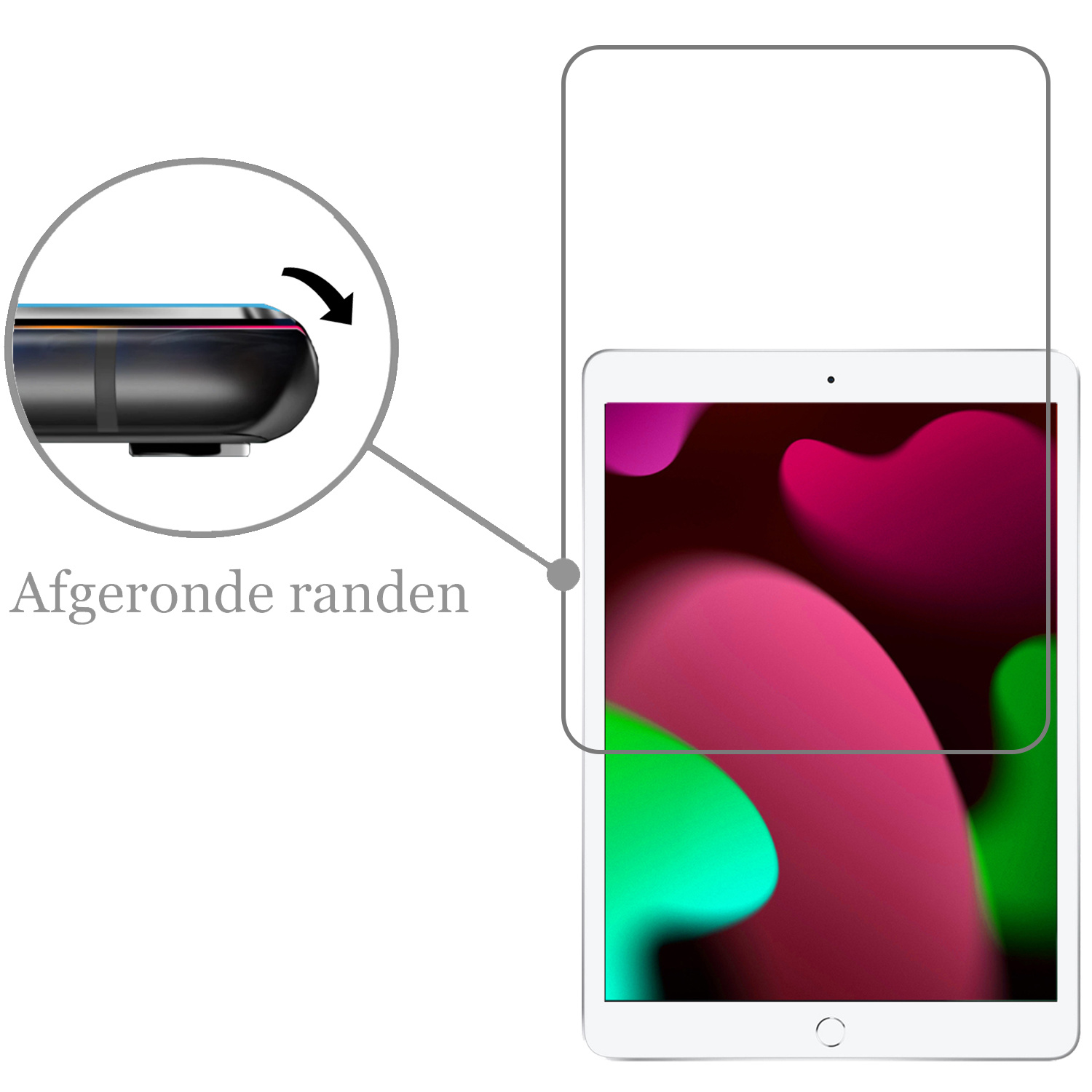 Nomfy Hoes Geschikt voor iPad 10.2 2019 Hoes Bumper Kindvriendelijk Kids Case Kinderhoes Met Screenprotector - Hoesje Geschikt voor iPad 7 Hoesje Shockproof Cover Hoes - Paars