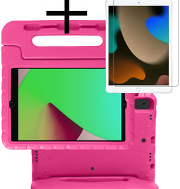 NoXx NoXx iPad 10.2 2021 Kinderhoes Met Screenprotector - Roze