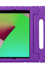 NoXx Hoesje Geschikt voor iPad 10.2 2019 Hoesje Kinderhoes Shockproof Hoes Kids Case Met Screenprotector - Paars