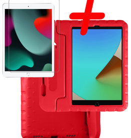 BASEY. BASEY. iPad 10.2 2020 Kinderhoes Met Screenprotector - Rood