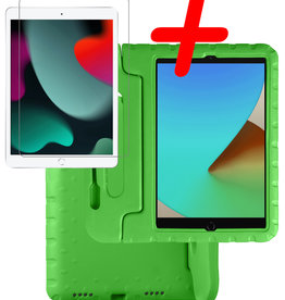 BASEY. BASEY. iPad 10.2 2020 Kinderhoes Met Screenprotector - Groen
