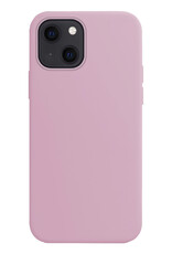 BASEY. Hoes Geschikt voor iPhone 14 Hoesje Siliconen Back Cover Case Met Screenprotector - Hoesje Geschikt voor iPhone 14 Hoes Cover Hoesje - Lila