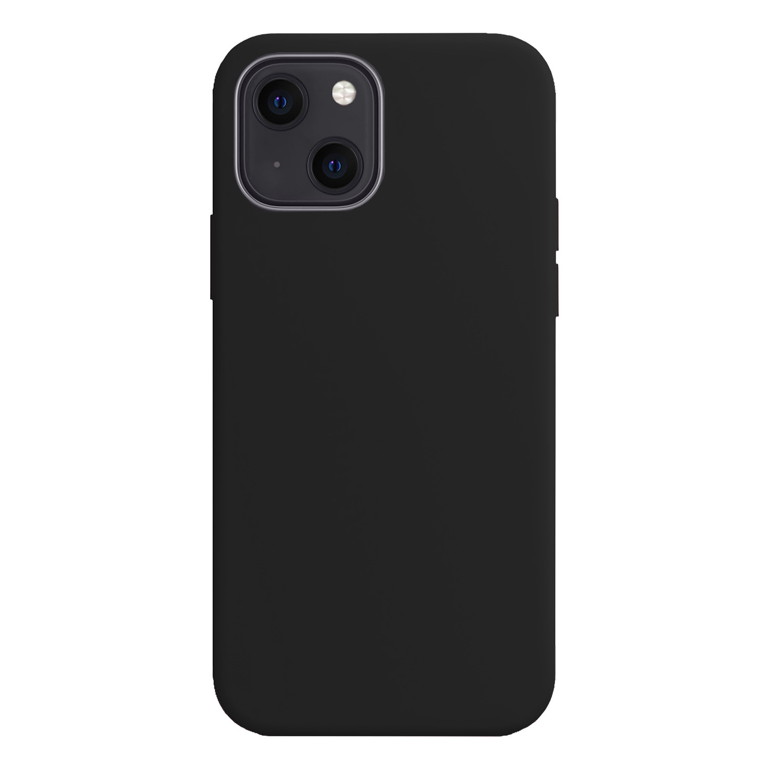BASEY. Hoes Geschikt voor iPhone 14 Hoesje Siliconen Back Cover Case Met Screenprotector - Hoesje Geschikt voor iPhone 14 Hoes Cover Hoesje - Zwart