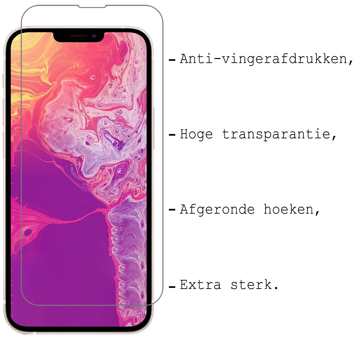 BASEY. Hoes Geschikt voor iPhone 14 Hoesje Siliconen Back Cover Case Met 2x Screenprotector - Hoesje Geschikt voor iPhone 14 Hoes Cover Hoesje - Zwart