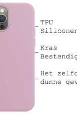 BASEY. Hoes Geschikt voor iPhone 14 Pro Max Hoesje Siliconen Back Cover Case Met 2x Screenprotector - Hoesje Geschikt voor iPhone 14 Pro Max Hoes Cover Hoesje - Lila