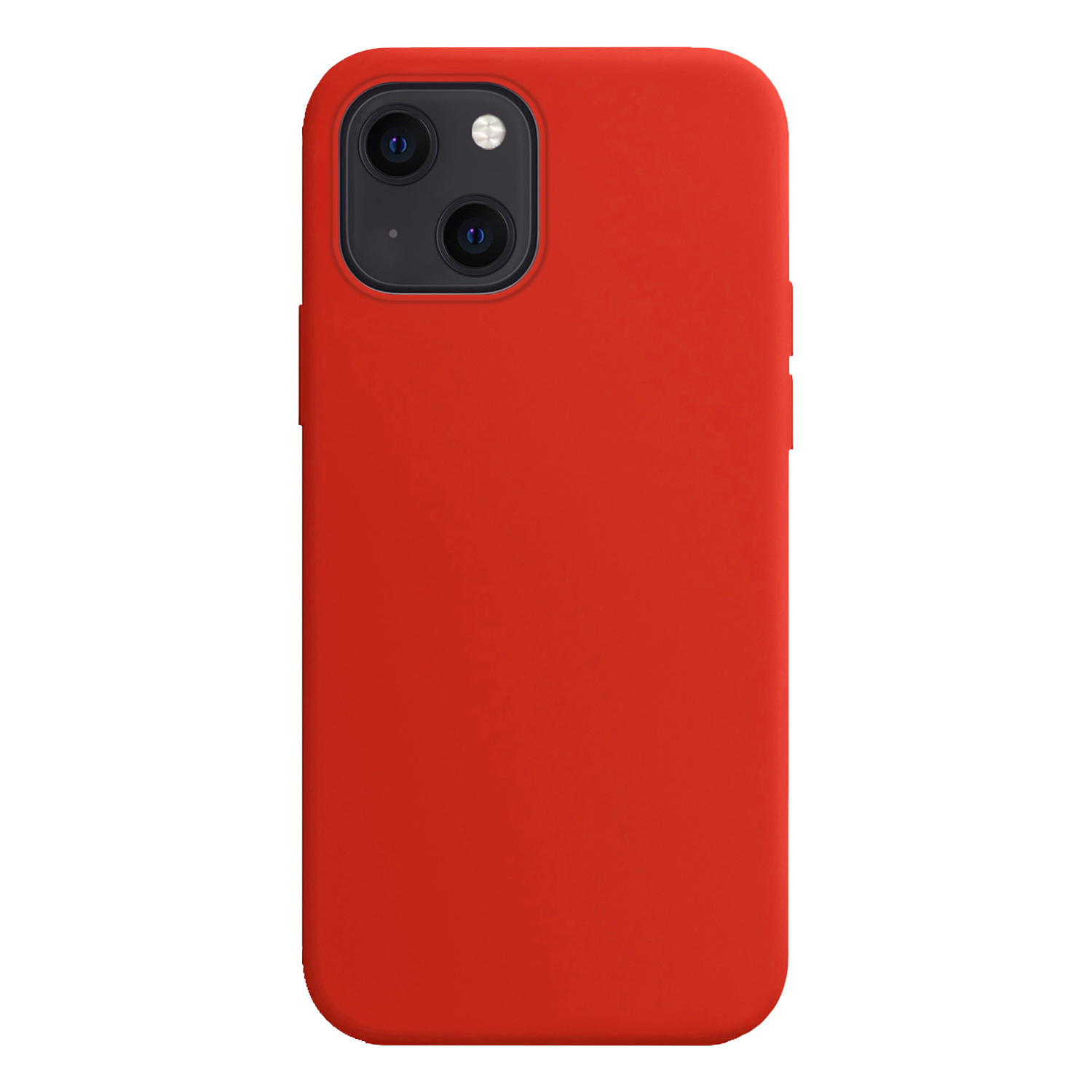 NoXx Hoes Geschikt voor iPhone 14 Plus Hoesje Cover Siliconen Back Case Hoes Met Screenprotector - Rood