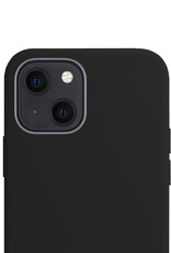NoXx Hoes Geschikt voor iPhone 14 Plus Hoesje Cover Siliconen Back Case Hoes Met Screenprotector - Zwart