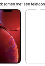 NoXx Hoes voor iPhone 14 Hoes Back Cover Siliconen Hoes Back Cover En 2x Screenprotector Glas Dichte Notch - Grijs