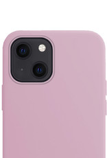 NoXx Hoes Geschikt voor iPhone 14 Hoesje Cover Siliconen Back Case Hoes Met 2x Screenprotector - Lila