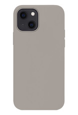 NoXx Hoes Geschikt voor iPhone 14 Plus Hoesje Cover Siliconen Back Case Hoes Met 2x Screenprotector - Grijs
