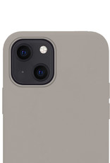 NoXx Hoes Geschikt voor iPhone 14 Plus Hoesje Cover Siliconen Back Case Hoes Met 2x Screenprotector - Grijs