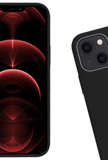 Nomfy Hoesje Geschikt voor iPhone 14 Hoesje Siliconen Cover Case Met Screenprotector - Hoes Geschikt voor iPhone 14 Hoes Back Case - Zwart