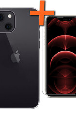 Nomfy Hoesje Geschikt voor iPhone 14 Plus Hoesje Siliconen Cover Case Met Screenprotector - Hoes Geschikt voor iPhone 14 Plus Hoes Back Case - Transparant
