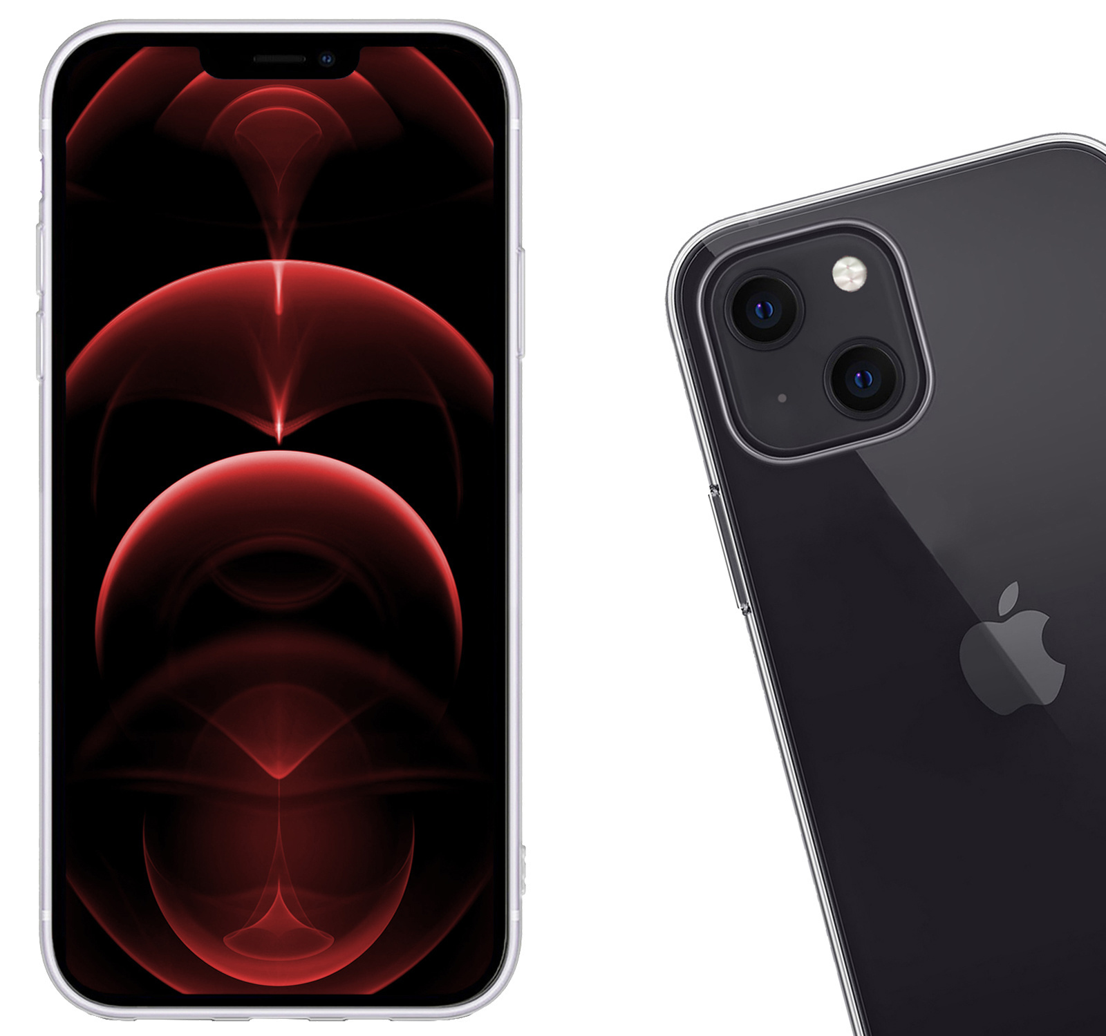 Nomfy Hoesje Geschikt voor iPhone 14 Plus Hoesje Siliconen Cover Case Met Screenprotector - Hoes Geschikt voor iPhone 14 Plus Hoes Back Case - Transparant