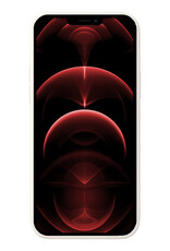 Nomfy Hoesje Geschikt voor iPhone 14 Pro Hoesje Siliconen Cover Case Met Screenprotector - Hoes Geschikt voor iPhone 14 Pro Hoes Back Case - Wit