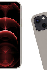 Nomfy Hoesje Geschikt voor iPhone 14 Hoesje Siliconen Cover Case Met 2x Screenprotector - Hoes Geschikt voor iPhone 14 Hoes Back Case - Grijs