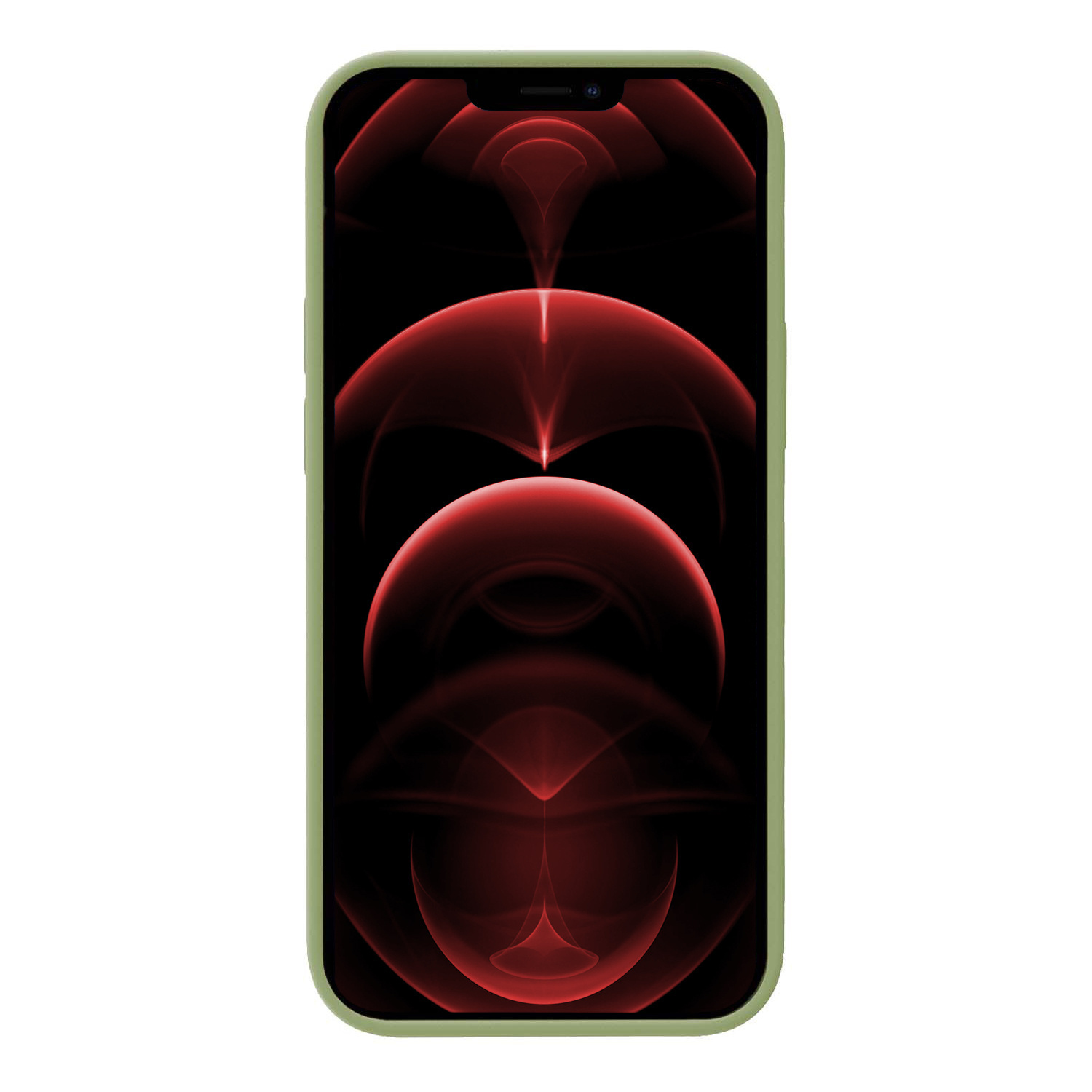 Nomfy Hoesje Geschikt voor iPhone 14 Hoesje Siliconen Cover Case Met 2x Screenprotector - Hoes Geschikt voor iPhone 14 Hoes Back Case - Groen