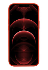 Nomfy Hoesje Geschikt voor iPhone 14 Hoesje Siliconen Cover Case Met 2x Screenprotector - Hoes Geschikt voor iPhone 14 Hoes Back Case - Rood