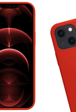 Nomfy Hoesje Geschikt voor iPhone 14 Plus Hoesje Siliconen Cover Case Met 2x Screenprotector - Hoes Geschikt voor iPhone 14 Plus Hoes Back Case - Rood