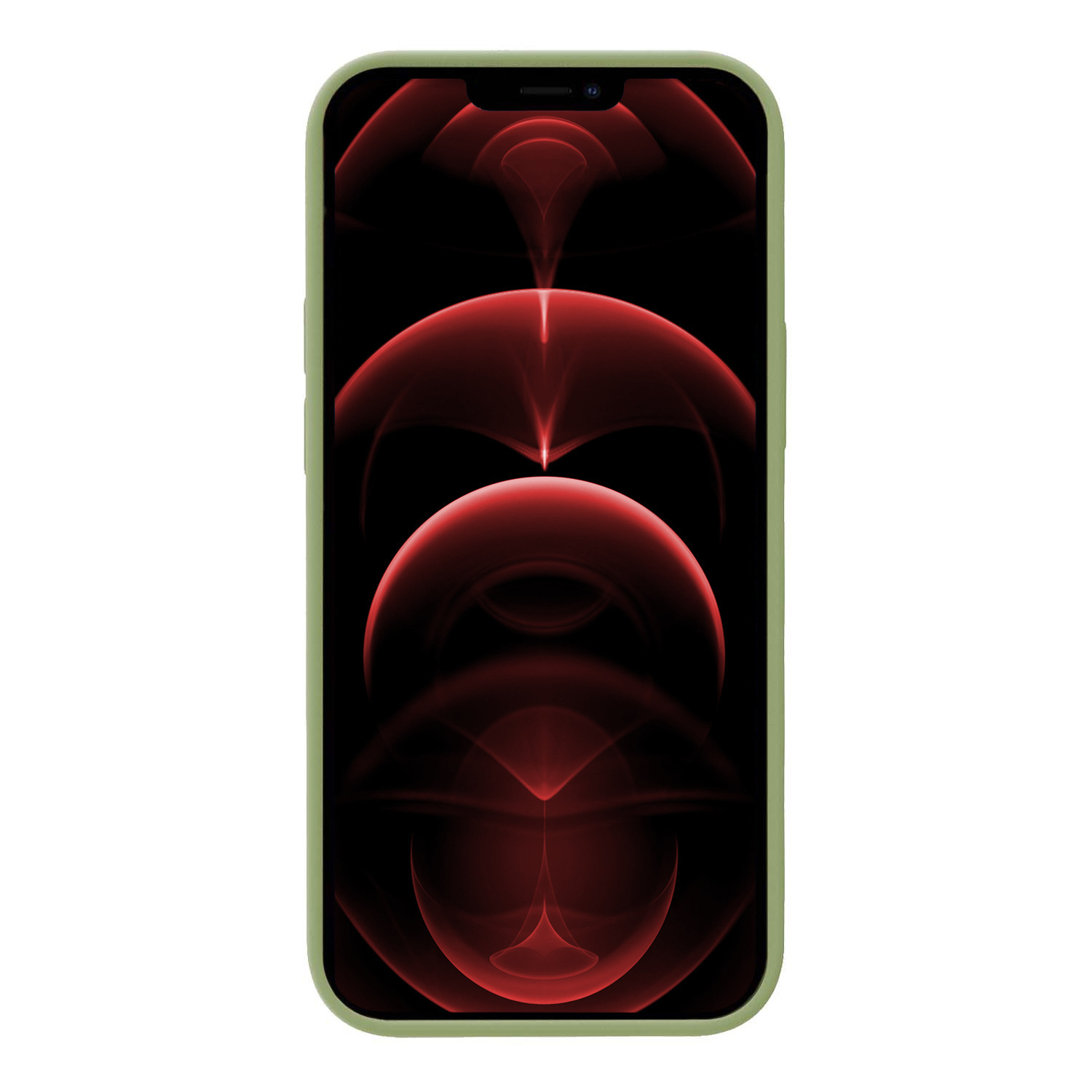Hoes voor iPhone 14 Pro Hoesje Siliconen Case En 2x Screenprotector Glas Met Dichte Notch - Hoes voor iPhone 14 Pro Hoes Siliconen Cover Met Met 2x Beschermglas - Groen