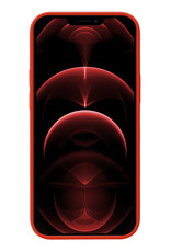 Nomfy Hoesje Geschikt voor iPhone 14 Pro Hoesje Siliconen Cover Case Met 2x Screenprotector - Hoes Geschikt voor iPhone 14 Pro Hoes Back Case - Rood