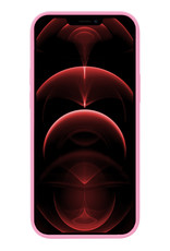 Nomfy Hoes voor iPhone 14 Pro Max Hoesje Siliconen Case En 2x Screenprotector Glas Met Dichte Notch - Hoes voor iPhone 14 Pro Max Hoes Siliconen Cover Met Met 2x Beschermglas - Lichtroze