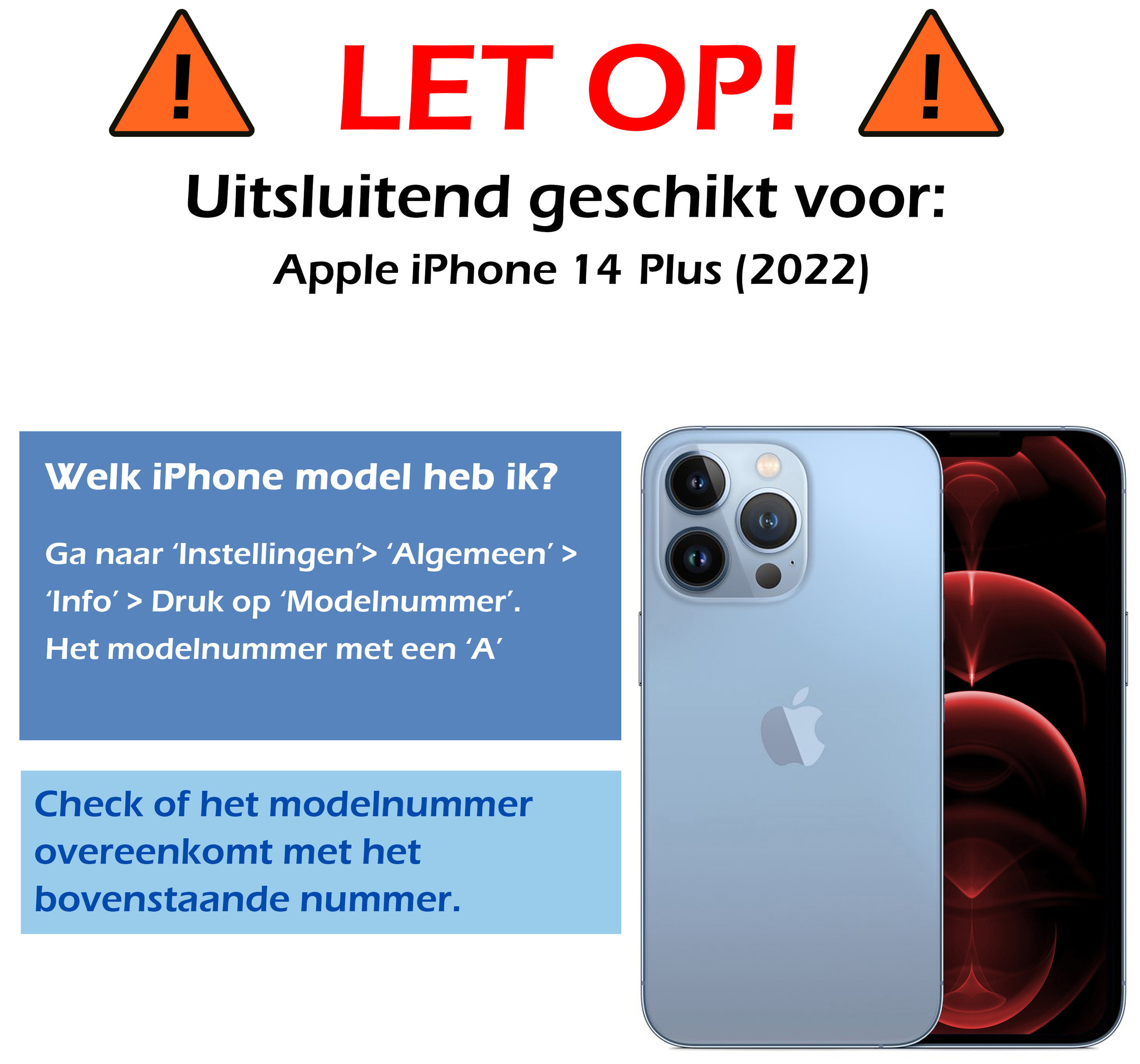 Nomfy Hoesje Geschikt voor iPhone 14 Plus Hoesje Siliconen Cover Case Met Screenprotector - Hoes Geschikt voor iPhone 14 Plus Hoes Back Case - Zwart