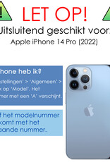 NoXx Hoes Geschikt voor iPhone 14 Pro Hoesje Cover Siliconen Back Case Hoes Met Screenprotector - Rood