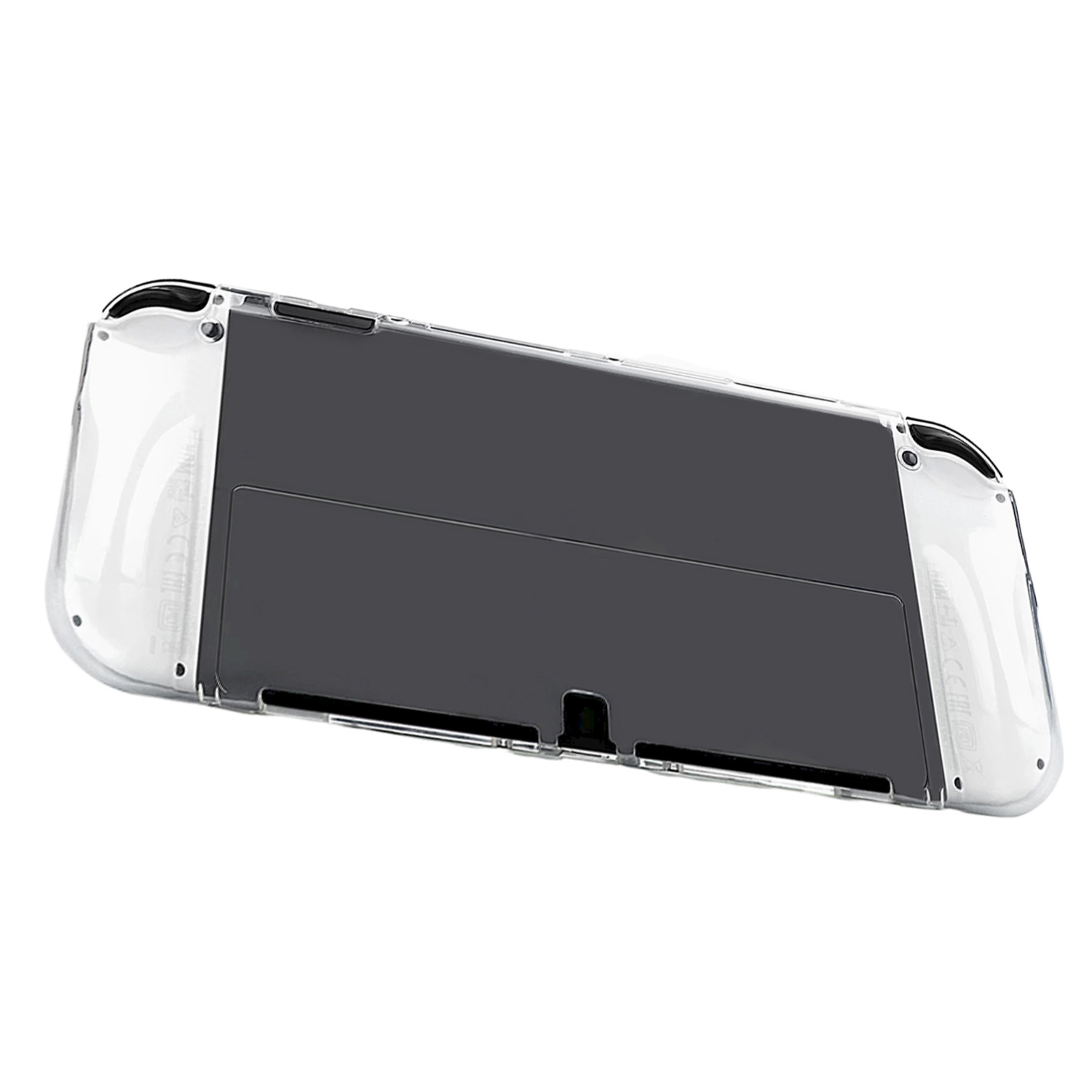 BASEY. Hoesje Geschikt voor Nintendo Switch OLED Case Hoes Hard Cover Schokbestendig - Bescherm Case Geschikt voor Nintendo Switch OLED Hoes - Transparant