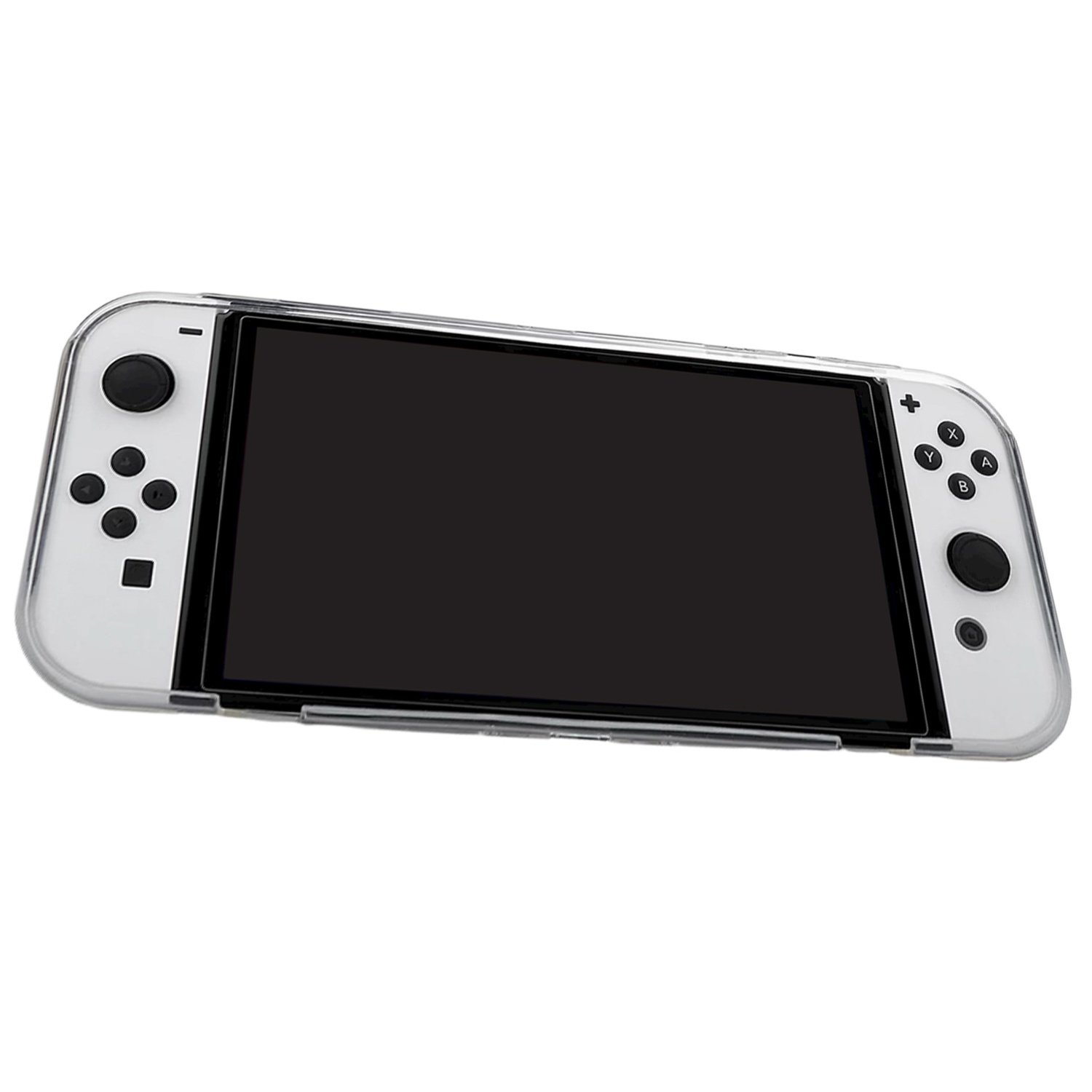 BASEY. Hoesje Geschikt voor Nintendo Switch OLED Case Hoes Hard Cover Schokbestendig - Bescherm Case Geschikt voor Nintendo Switch OLED Hoes - Transparant