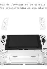 BASEY. Hoesje Geschikt voor Nintendo Switch OLED Case Hoes Hard Cover Schokbestendig - Bescherm Case Geschikt voor Nintendo Switch OLED Hoes - Transparant