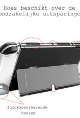 BASEY. Hoesje Geschikt voor Nintendo Switch OLED Case Hoes Hard Cover Schokbestendig - Bescherm Case Geschikt voor Nintendo Switch OLED Hoes - Transparant