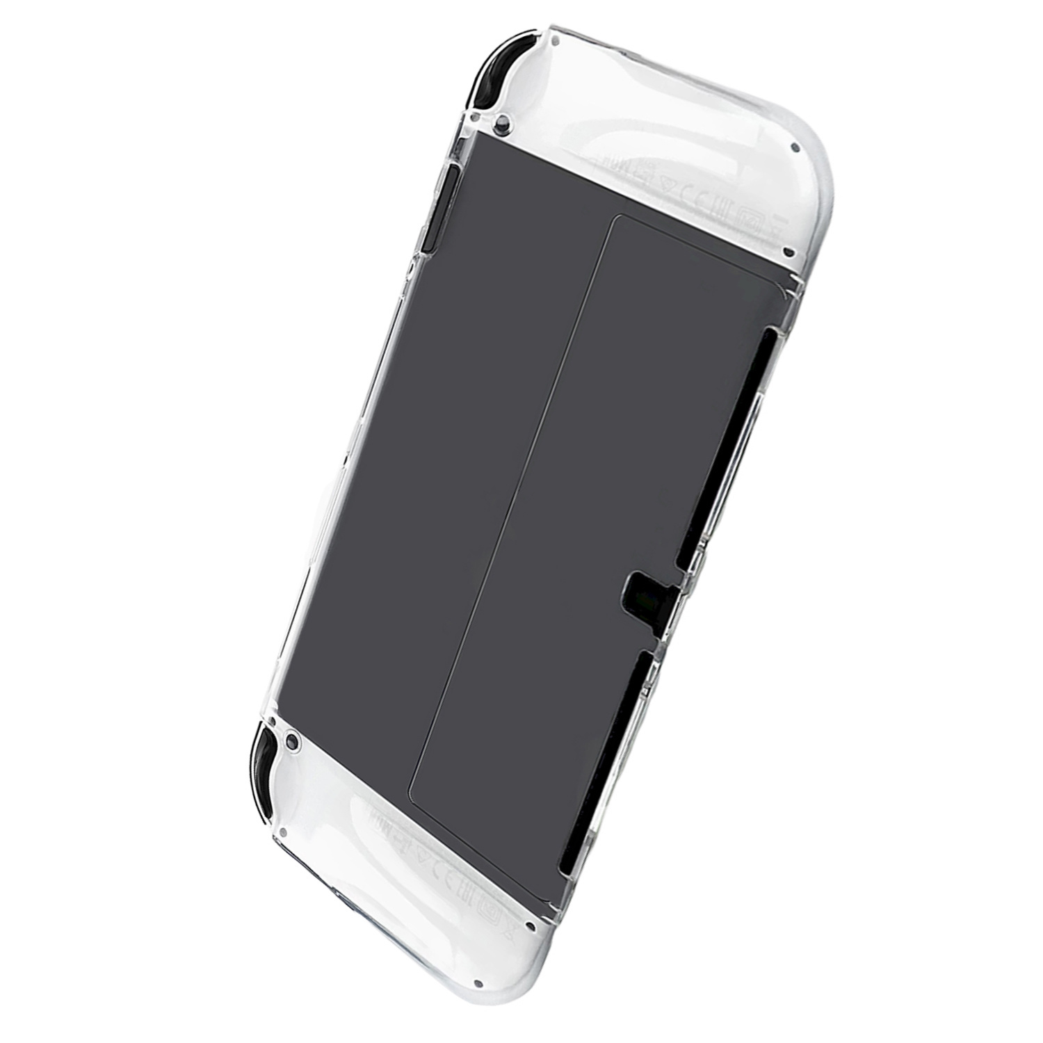 NoXx Hoesje Geschikt voor Nintendo Switch OLED Case Hoes Hard Cover Schokbestendig - Hoes Geschikt voor Nintendo Switch OLED Hoes - Transparant