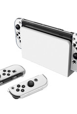 NoXx Hoesje Geschikt voor Nintendo Switch OLED Case Hoes Hard Cover Schokbestendig - Hoes Geschikt voor Nintendo Switch OLED Hoes - Transparant