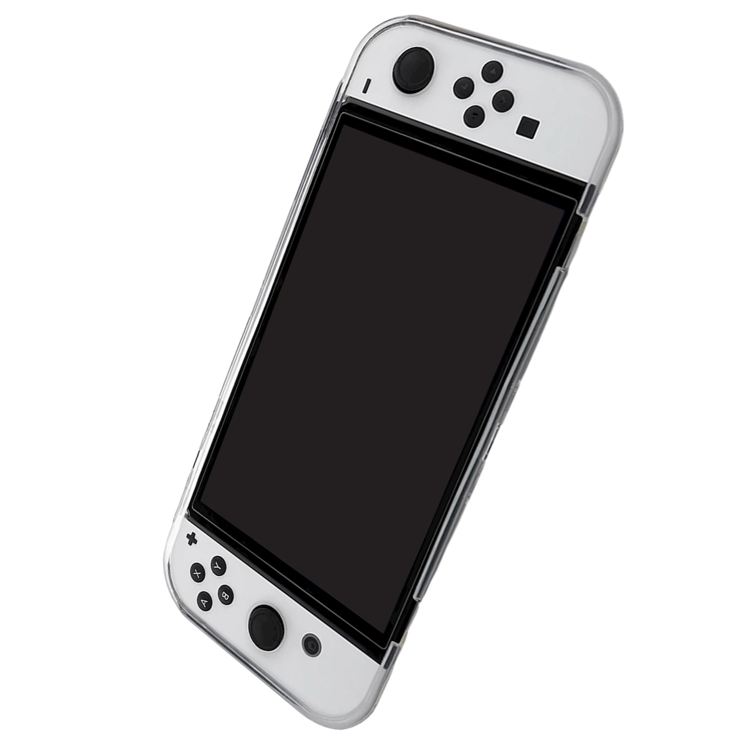 NoXx Hoesje Geschikt voor Nintendo Switch OLED Case Hoes Hard Cover Schokbestendig - Hoes Geschikt voor Nintendo Switch OLED Hoes - Transparant