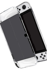 Nomfy Hoesje Geschikt voor Nintendo Switch OLED Hoes Bescherm Case Hardcover Shockproof - Hoes Geschikt voor Nintendo Switch OLED Case - Transparant