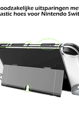 Case Geschikt Voor Nintendo Switch OLED Hoes Beschermhoes - Geschikt voor Nintendo Switch OLED Case Transparant