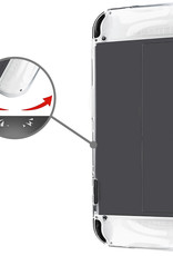 Nomfy Hoesje Geschikt voor Nintendo Switch OLED Hoes Bescherm Case Hardcover Shockproof - Hoes Geschikt voor Nintendo Switch OLED Case - Transparant