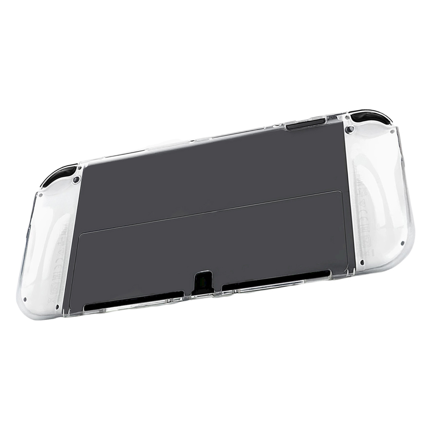 Nomfy Hoesje Geschikt voor Nintendo Switch OLED Hoes Bescherm Case Hardcover Shockproof - Hoes Geschikt voor Nintendo Switch OLED Case - Transparant