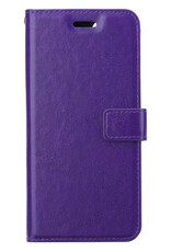 BASEY. Hoes Geschikt voor iPhone 14 Plus Hoesje Bookcase Hoes Flip Case Book Cover Met Screenprotector - Hoesje Geschikt voor iPhone 14 Plus Hoes Book Case Hoesje - Paars