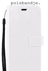 BASEY. Hoes Geschikt voor iPhone 14 Plus Hoesje Bookcase Hoes Flip Case Book Cover Met Screenprotector - Hoesje Geschikt voor iPhone 14 Plus Hoes Book Case Hoesje - Wit