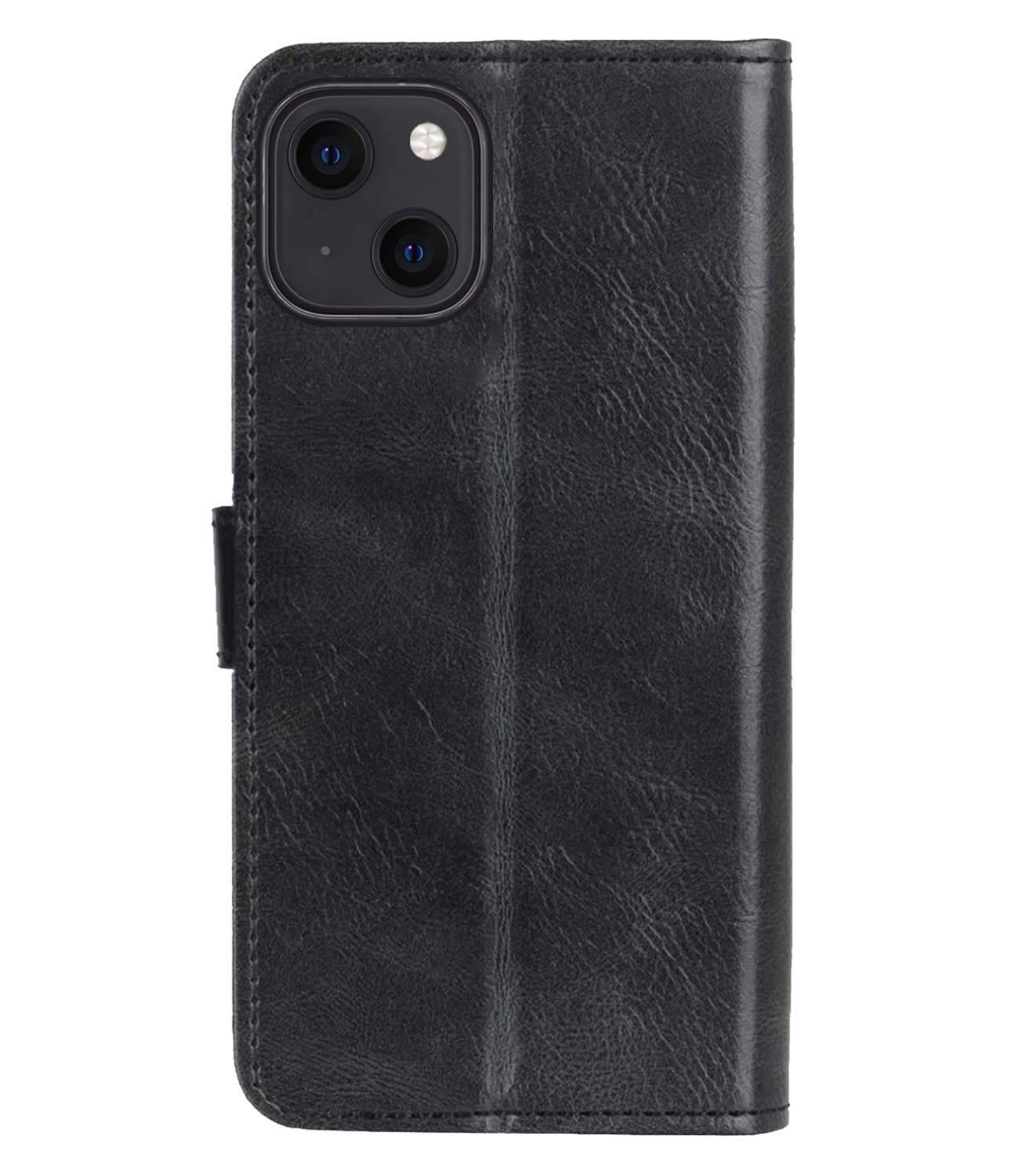 BASEY. Hoes Geschikt voor iPhone 14 Plus Hoesje Bookcase Hoes Flip Case Book Cover Met Screenprotector - Hoesje Geschikt voor iPhone 14 Plus Hoes Book Case Hoesje - Zwart