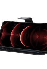 Nomfy Hoesje Geschikt voor iPhone 14 Plus Hoes Bookcase Flipcase Book Cover Met Screenprotector - Hoes Geschikt voor iPhone 14 Plus Hoesje Book Case - Zwart