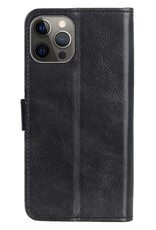 BASEY. Hoes Geschikt voor iPhone 14 Pro Hoesje Bookcase Hoes Flip Case Book Cover Met Screenprotector - Hoesje Geschikt voor iPhone 14 Pro Hoes Book Case Hoesje - Zwart